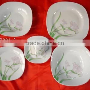 Square Ceramic Pakistan Dinner Set With Decal Porcelain Dinner Sets thumbnail-1