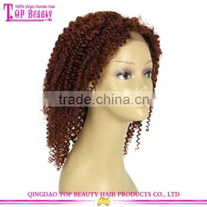Kinky Curly Color 30 7a Unprocessed Brazilian Human Hair Lace Front Wigs For Black Women thumbnail-4