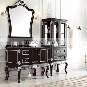 Cheap Solid Wood Bathroom Vanity Sets in White WTS611 thumbnail-5