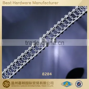 Wholesale Double Circles Diamond Applique Trimming Chain thumbnail-1