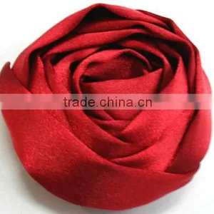 Handmade Satin Red Rose Head Flower thumbnail-1