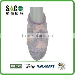 Green and Purple Heart Pattern Fluffy Footie thumbnail-4
