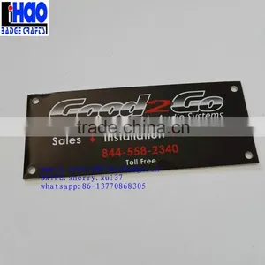 Metal Self Adhesive Label Plate,gradient Logo Printing Metal Aluminum Nameplate With Screw Holes thumbnail-4