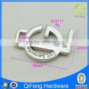 Q-0711 Handbag Metal Label Silver Letters Combination Shape Logo Plate thumbnail-3