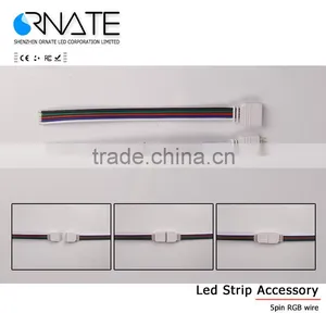 4pin RGB Connector PCB Adapter 10mm -D 15CM Cable For 5050 3528 RGB LED Strip thumbnail-2