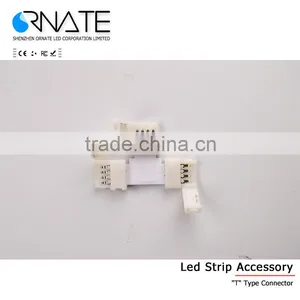 4 Pin LED Connector T Shape For Connecting Corner Right Angle 10mm 5050 RGB LED Strip Light thumbnail-1