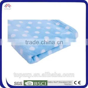 Blue Printed Dot Fleece Blanket Soft Touch Kids Blanket thumbnail-2