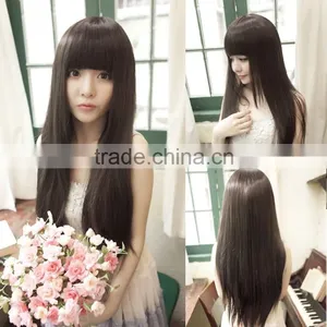 Bestselling Natural Looking Synthetic Wigs Long Black Straight Hair Wigs Asian Women Hair Wig thumbnail-1
