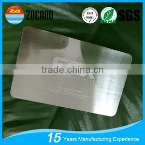 Customized Brush Finish Stainless Steel Business Card thumbnail-1
