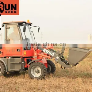 Everun ER08 Hydraulic Driving Small Wheel Loader Zl08 CE Certificated With Standard Bucket thumbnail-1