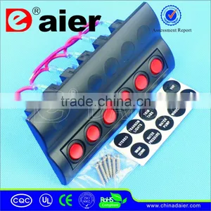 12V 6 Way Led Rocker Switch Marine Wall Panel thumbnail-1