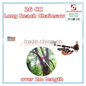 Long Reach Chainsaw Pole Pruner With 26cc Engine thumbnail-1