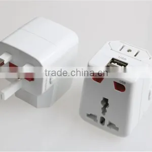 Universal Socket World Travel Plug Power Adapter With 1 USB Port thumbnail-3