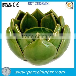 Ceramic Capiz Lotus Candle Holder thumbnail-1
