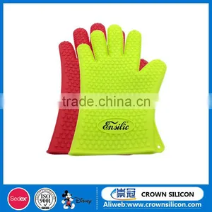 Low MOQ Silicone Heat Resistant Gloves/silicone Oven Mitts for Oven Cooking/silicone Bbq Baking Gloves thumbnail-4