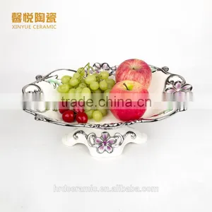 Factory Hot Sale Smoking Clear Ashtray, Ceramic Golden Fruit Tray thumbnail-1