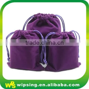 Wholesale Customized Grey Velvet Pouches With Drawstring thumbnail-4