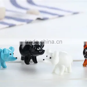 Colored Glass Pig Handicrafts for Household Decoration or Gifts thumbnail-1