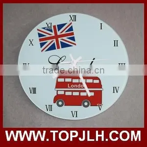 DIY Fancy Design Glass Digital Sublimation Wall Clock for Sale thumbnail-1