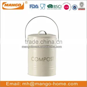 Colorful Powder Coating PP Inner Metal Kitchen Compost Bin thumbnail-2