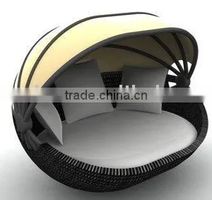 PE Rattan Outdoor Furniture & Patio Wicker Garden Lounge Bed thumbnail-1