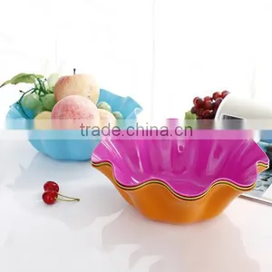 Plastic Colorful Fruit Tray Fruit Bowl Snack Tray Nut Bowl Candy Tray Wholesale thumbnail-1