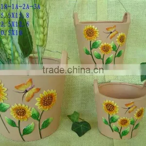 Antique Ceramic Hanging Flower Pot for Garden Decoration thumbnail-1