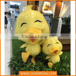Fiberglass Yellow Duck Animal Statues Commercial Shopping Mall Decorations thumbnail-1