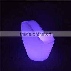 Glowing LED Furnitrue Plastic Dining Room Chairs for Coffee Shop thumbnail-1