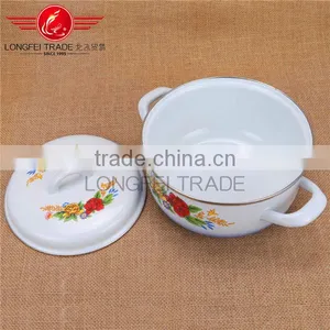 Cheap Price 5pcs Persimmon Typemulti-purpose Enamel Casserole / Cookware Set thumbnail-5