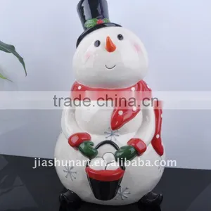 Ceramic White Snowman thumbnail-1