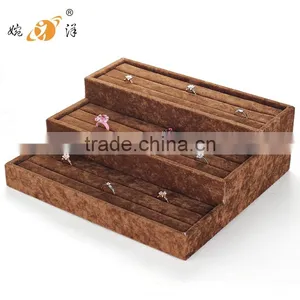 2016 Hand Made Three Layers Countertop Ring Display Case Customized thumbnail-1