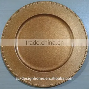 GOLD GLITTER CHARGER PLATE thumbnail-1