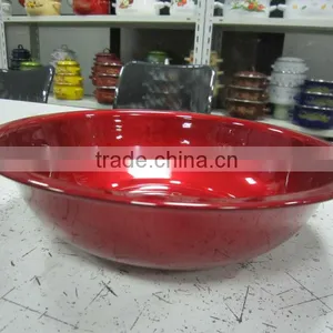 30.36.40cm Durable Unbreakable Spraying Red Color Wash Basin thumbnail-2