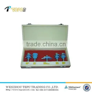 5pcs Router Bit Set With Wooden Case thumbnail-1