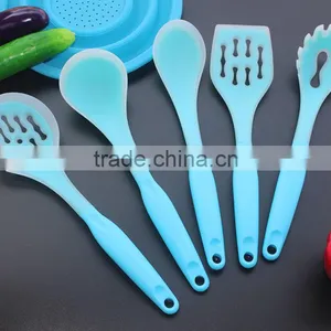 CK-3124 High Quality Non-stick 6pcs Gadget Silicone Kitchen Cooking Tools Set Nylon Kitchen Utensil Set With PP Handle thumbnail-1