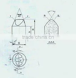 Hard Alloy Teeth for Mine and Oil Field Drill Bits--Edge-wedge Tooth thumbnail-1