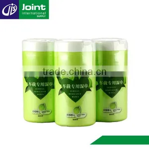 Hygienic Car Interior Wet Tissue Dispenser Wet Tissues Holder With Plastic Round Box Window Clean Wipes For Car Use All Purpose thumbnail-1