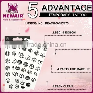 Waterproof Body Safe Logo Style Funny Temporary Tattoo Sticker thumbnail-4