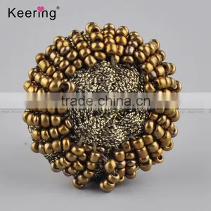 Wholesale Decorative Gold Beaded Shirt Buttons for Clothing WBKA-290 thumbnail-3