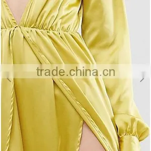 Satin Dress/ Long Maxi Dress Trendy Evening Clothing thumbnail-6