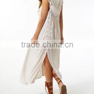 Summer Luxe Lace Boho Cover Up Peasant Women Dresses Western Dresses Names HSd5173 thumbnail-3