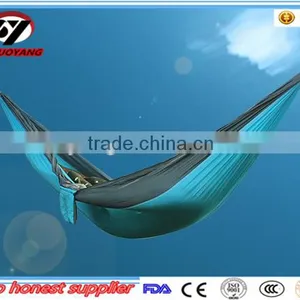 Shuoyang Portable Camping Hammock-100% Ripstop Parachute Nylon Outdoor Double Hammock With Free Hammock Straps & Carabiners thumbnail-5