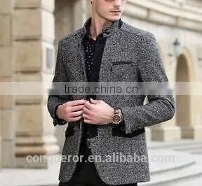 Men's Grey Suit, Notch Label Made to Measure Suit . BCT010 thumbnail-1