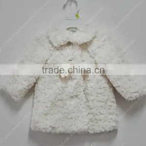 Winter Fur Coat for Baby Girls/cute Baby Fur Coat With Bow thumbnail-1