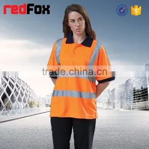 Color Combination T-shirt 160gsm Fabric 100% Polyster Safety T-shirt for Worker Mesh Safety T-shirt thumbnail-1