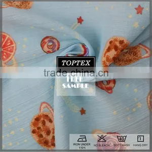 Custom New Design 100% Cotton Printed Crepe Fabric thumbnail-3