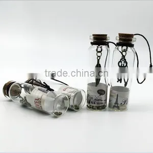 Big Glass Cork Wishing Bottle With Eiffel Tower Charms Custom Printing Logo Washing Bottles Girlfriend Birthday Gifts 2016 thumbnail-2