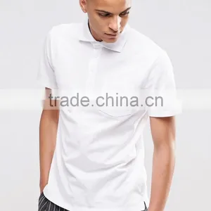 MGOO New Arrival Mens 2016 Apparel Polo Shirt Short Sleeves Plain Blank Pique Cotton Shirts thumbnail-2