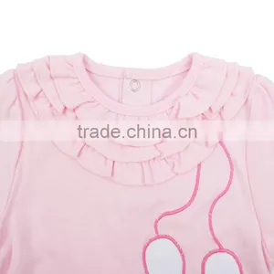 Embroidery Ballet Shoes Newborn Romper Baby Girl Bubble Romper thumbnail-3